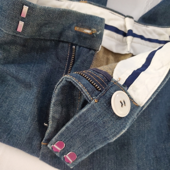 Gap Classic Pleated 100% Cotton Jean Pants  Size 6 - Picture 9 of 12